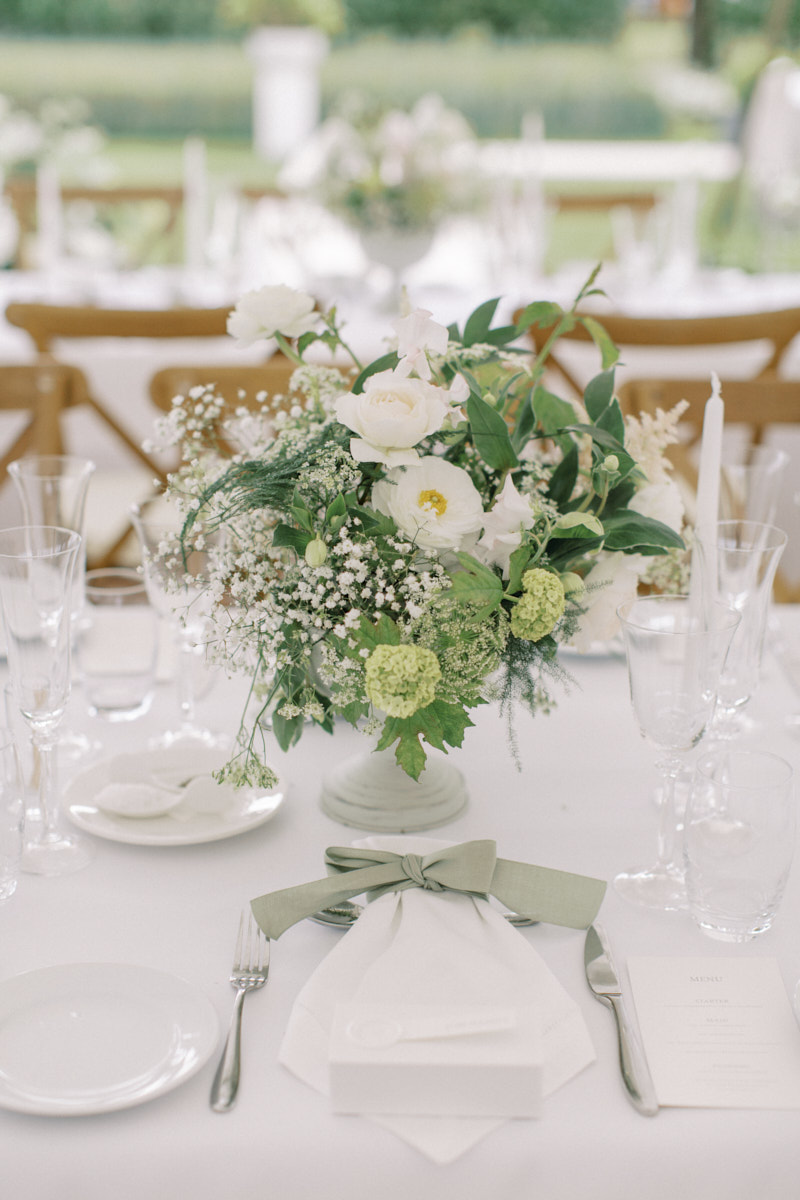 fine art marquee wedding table decorations